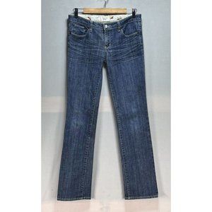 Shio Jeans Womens Size 28 Low Rise Straight 5 pkt Dark Wash Stretch Denim Blue